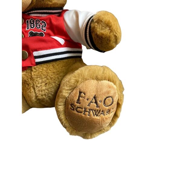 FAO Schwarz 12” Varsity Jacket Football Player Stuffed Teddy Bear Plush - Picture 5 of 14